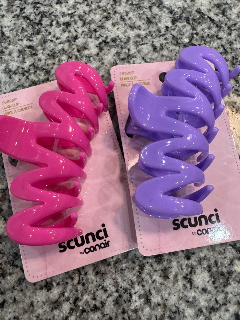 Kids Hair Claw Clip - Pink & Purple